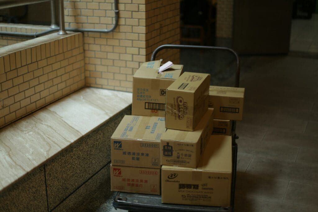 boxes and carton gathered in a pile